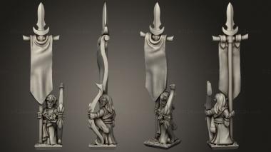 Military figurines banner blank 3d model