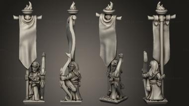 Military figurines banner blank 3d model