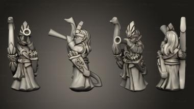 Military figurines musician 3d model