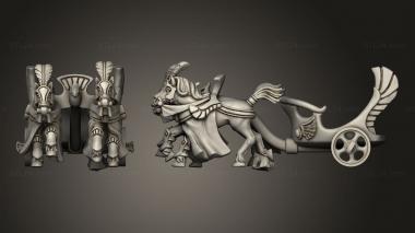 Military figurines Chariots chariot blank banner 3d model