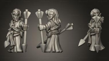 Military figurines crew 3d model