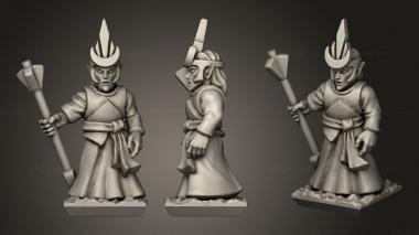 Military figurines crew 3d model