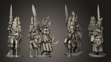 Military figurines elf general 3d model