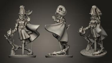 Military figurines elf mage 3d model