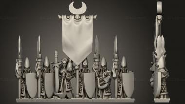 Military figurines elf spears spear com 3d model