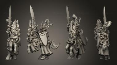 Military figurines general on horse 3d model