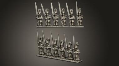 Military figurines noble elf blade masters blademasters 3d model