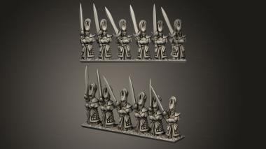 Military figurines noble elf blade masters blademasters 3d model