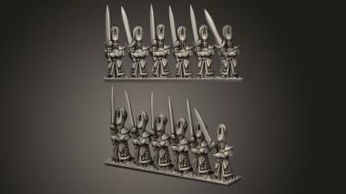 Military figurines noble elf blade masters blademasters 3d model
