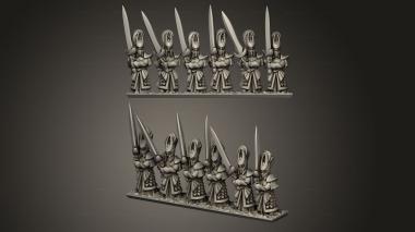 Military figurines noble elf blade masters blademasters 3d model