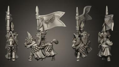 Military figurines Silverhelms heavy banner 3d model