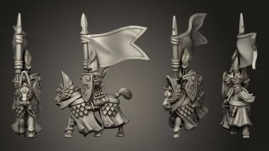 Military figurines Silverhelms heavy banner blank 3d model