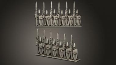 Military figurines Spears 3d model