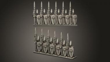 Military figurines Spears 3d model