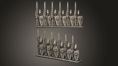 Military figurines Spears 3d model