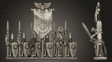 Military figurines Spears banner 3d model