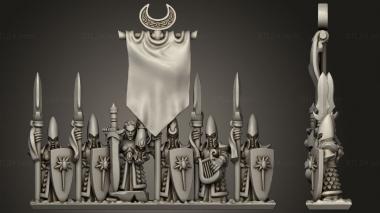 Military figurines Spears banner 3d model