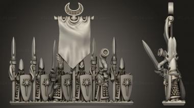 Military figurines Spears banner 3d model