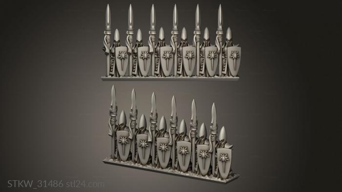 Military figurines (Spears, STKW_31486) 3D models for cnc
