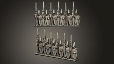 Military figurines Spears 3d model