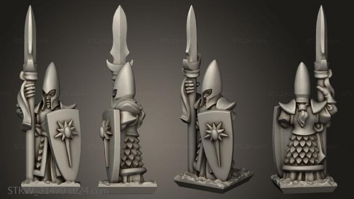 Military figurines (Spears spear, STKW_31490) 3D models for cnc