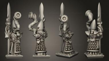 Military figurines Spears spear musician 3d model