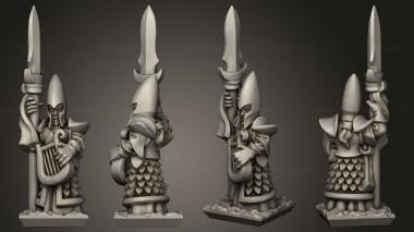 Military figurines Spears spear musician 3d model