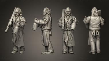 Military figurines barber Horned 002 3d model