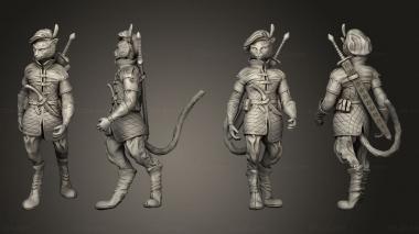 Military figurines Base Tabaxi Black Cat Rogue 3d model