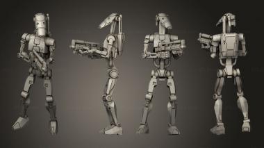 Military figurines basic battle drone pose 6 3d model