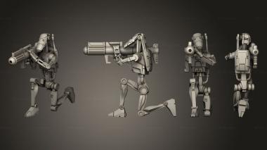 Military figurines basic battle drone zooka pose 3d model