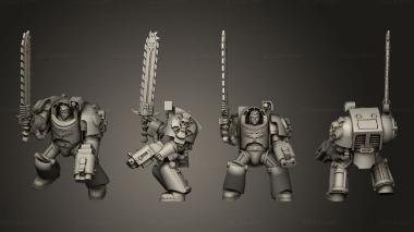 Military figurines Battle Sisters Destroyer 01 3d model