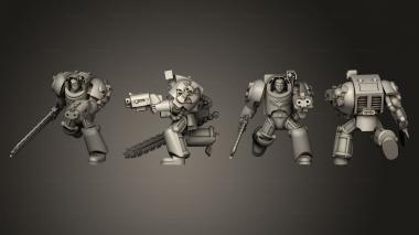 Military figurines Battle Sisters Destroyer 04 3d model
