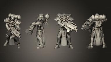 Military figurines Battle Sisters Support Grimdark  04 3d model