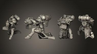Military figurines Battle Sisters Support Grimdark  05 3d model