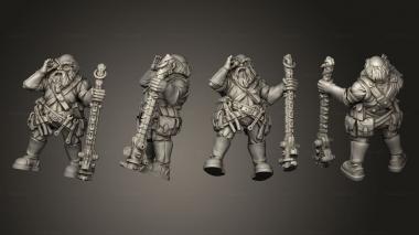 Military figurines Battle Smith Male Dwarf 3d model