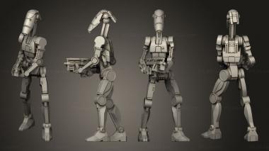 Military figurines Battledroid 01 3d model