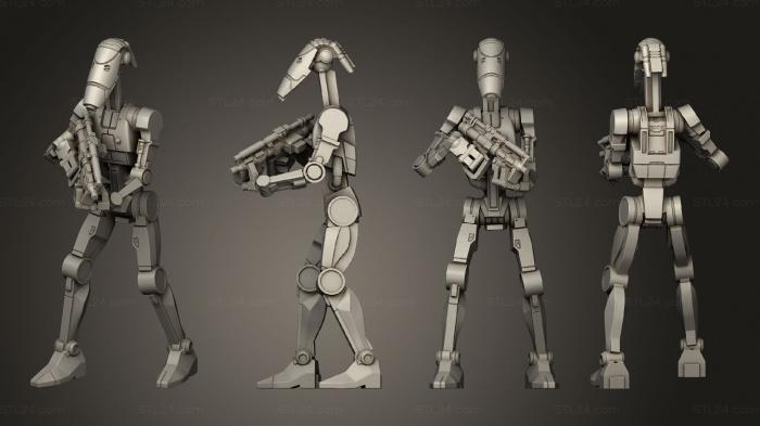 Military figurines (Battledroid 02, STKW_3232) 3D models for cnc