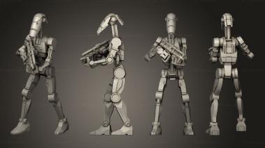 Military figurines Battledroid 02 3d model
