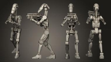 Military figurines Battledroid 04 3d model