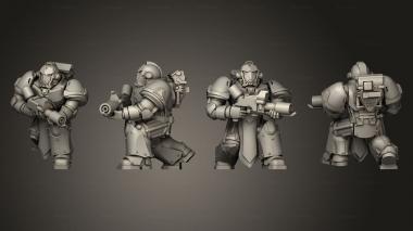 Military figurines BB Troops 4 Flamer 3d model