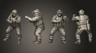 Military figurines Beardo 02 3d model