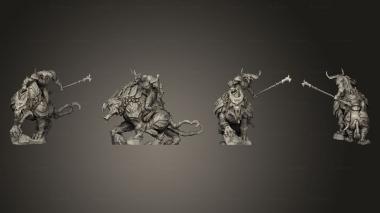 Military figurines Beast Riders 2 Spear v2 3d model