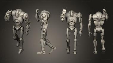 Military figurines beefy battle drone pose 2 3d model