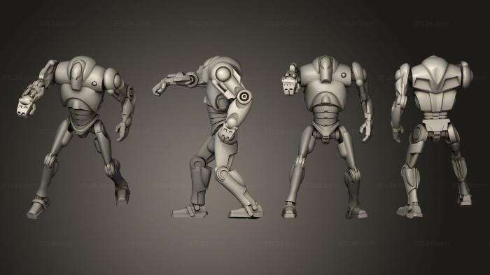 Military figurines (beefy battle drone pose 3, STKW_3313) 3D models for cnc
