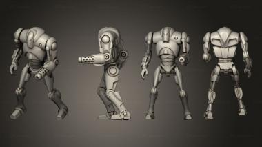 Military figurines beefy battle drone pose 5 3d model
