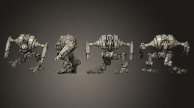 Military figurines belial g walk 3d model