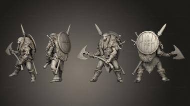 Military figurines Berserker Fighting 3d model