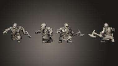 Military figurines Berserkers 1 3d model
