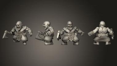 Military figurines Berserkers 2 3d model